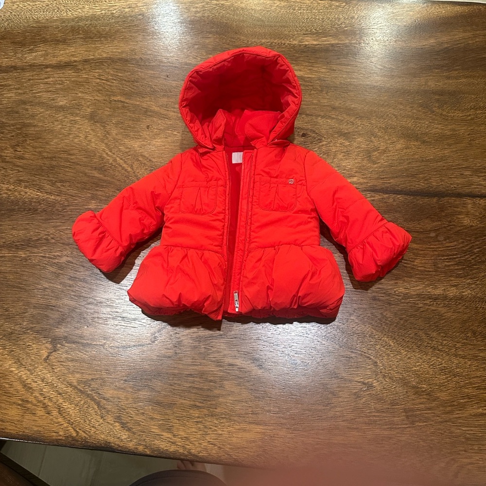 Gucci Bright Red Quilted Hooded Jacket